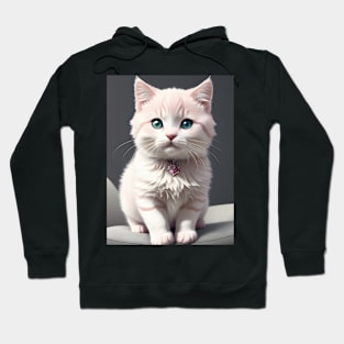 White cat Hoodie